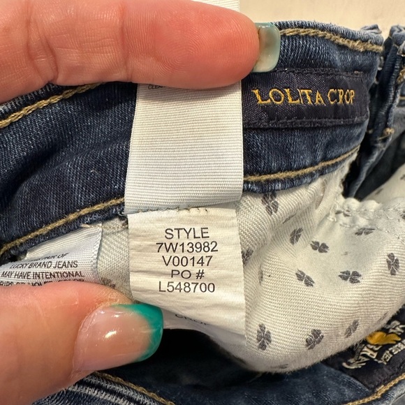 Lucky Brand Lolita Crop Jeans Size 8 / 29 Mid Rise Distressed Stretch Denim - Picture 7 of 10